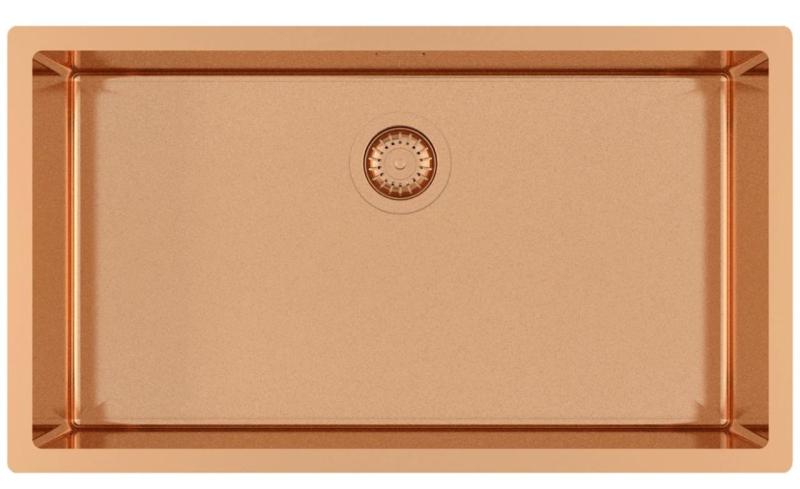 Ausmann Mosel velika bakrena pomivalna korita iz nerjavečega jekla - PVD baker 74x40 univerzalna 1208970018