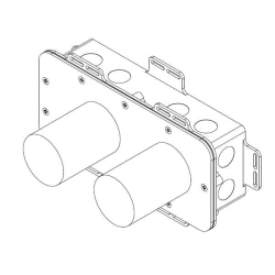 Waterevolution Vgradni del ISOBOX mešalna baterija za umivalnik 2-luknjična T0.16.BI