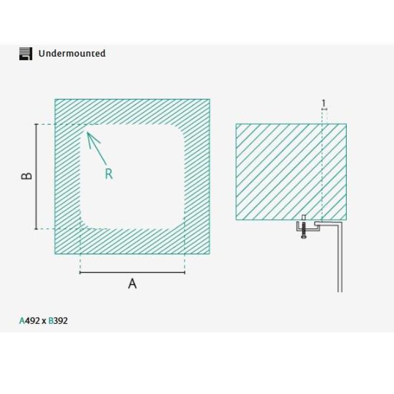 Banka IB5040 Nerjavno Jeklo Pomivalno Korito 50 x 40 cm Podvgradnja 1208970037