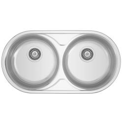 Banka Andalucia RVS Dvojno Korito 835 x 440 cm Nadgradna in Vgradna 1208970050