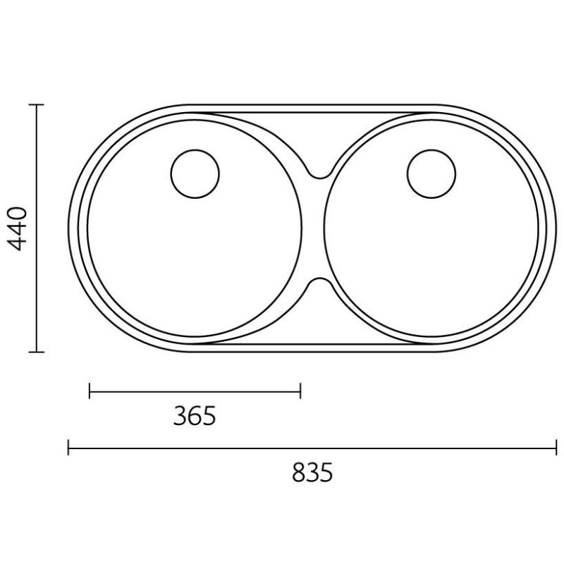 Banka Andalucia RVS Dvojno Pomivalno Korito 835 x 440 cm Nadgradnja in Vgradnja 1208970050 (klon)