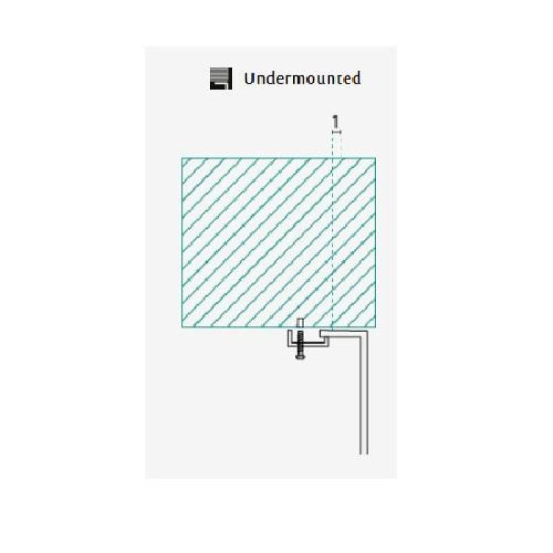 Banka U18380 Nerjaveče jeklo Okrogla pomivalna korita 45 cm Podgradnja 1208970056