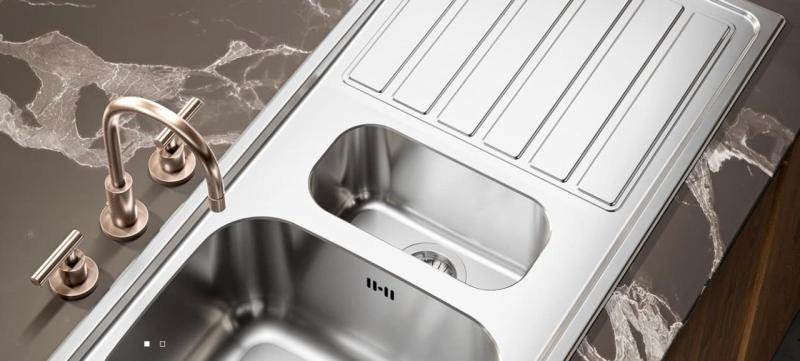 Halifax Banka RVS dvojno vgradno korito 80x45 cm 1208970060