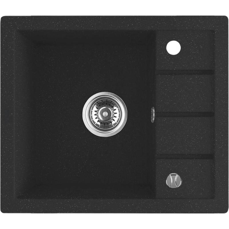 Aquadesign Somerset Granitni Nadgradni Pomivalno Korito Antracit z majhnim Odcejalnim Delom 570 x 495 mm 1208970084