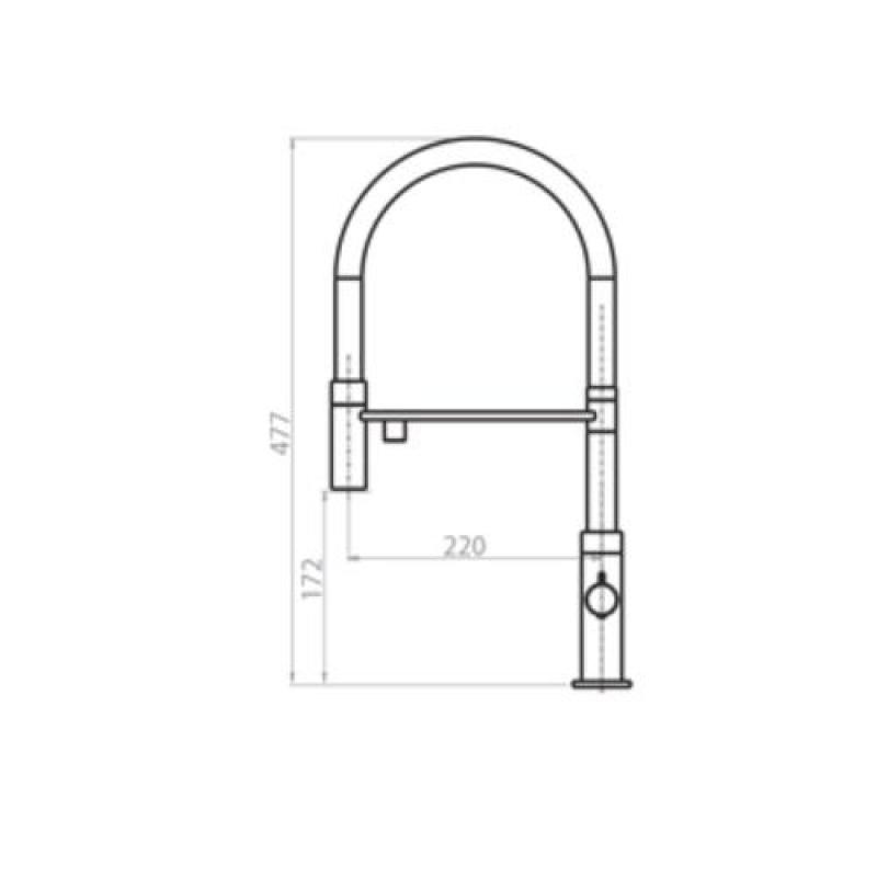 Ausmann Claridge 3-smerna kuhinjska armatura s fleksibilnim izlivom in filtrirano vodo – Krom - 1208970091
