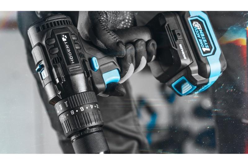 Högert Akumulatorski vrtalnik 18V za opeko, kamen, les, kovino