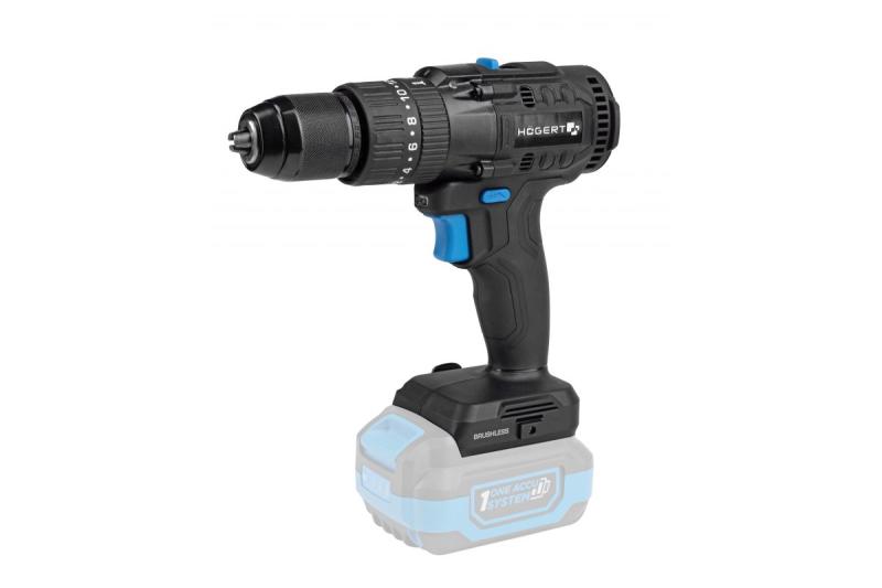 Högert Brezkrtačni akumulatorski udarni vrtalnik 18V za opeko, kamen, les, kovino in plastiko