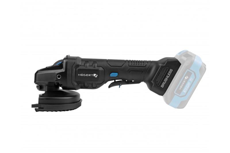 HÖGERT Brezžični kotni brusilnik s pedalnim stikalom, 125MM, 18V - brez baterije