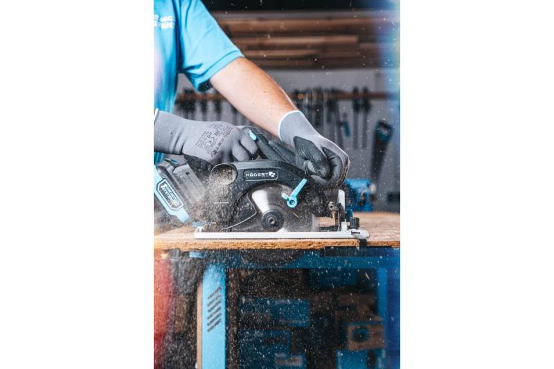 HÖGERT akumulatorska krožna žaga, 18V, brez akumulatorja, priključek za sesalnik