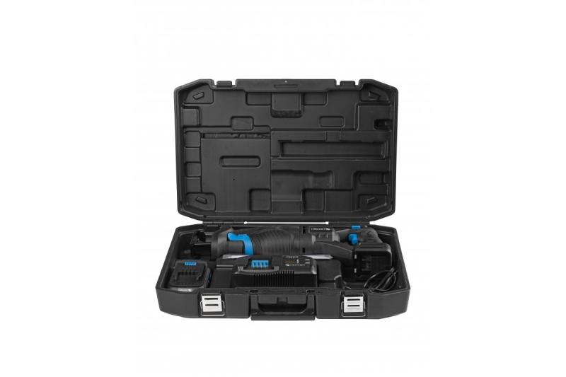 HÖGERT accu-reciprozaagset, 18V, zonder borstels, accu, oplader, accessoires
