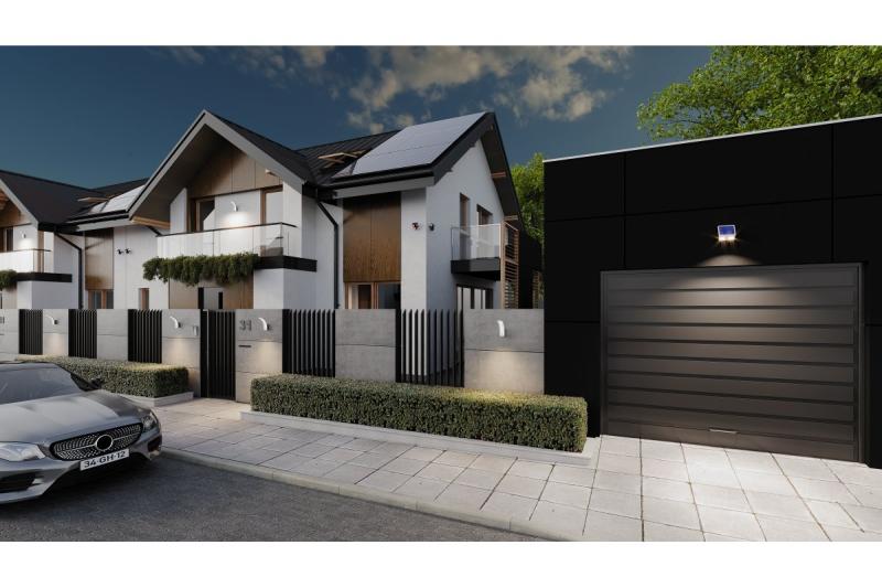 Sončna poplava z detektorjem gibanja in senzorjem somraka GUARDOS, LED, 300lm, 6400K, 1200mAh, IP65, lažna kamera