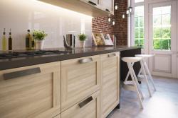 Ročaj iz cinka HILL Oblika umetnosti C=160mm črna krom
