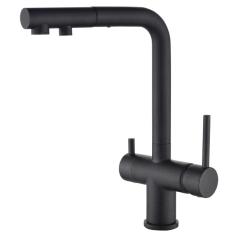 Ausmann Ellington 3-potna kuhinjska armatura z izvlečno prho in filtrirano vodo – Antracit - 1208970495