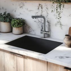 Ausmann Ellington 3-potni kuhinjski mešalnik z izvlečnim izlivom in filtrirano vodo – Gun metal- 1208970499