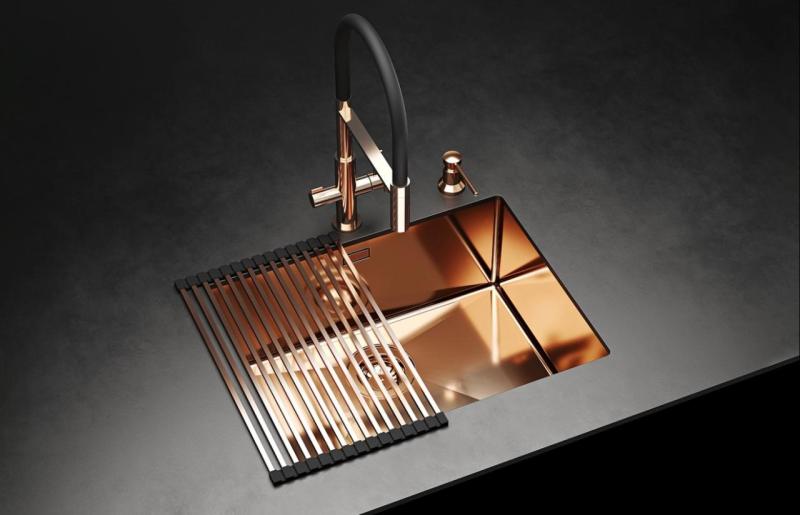 Ausmann Claridge 3-potna kuhinjska pipa s prilagodljivim izlivom in filtrirano vodo – Baker - 1208970503