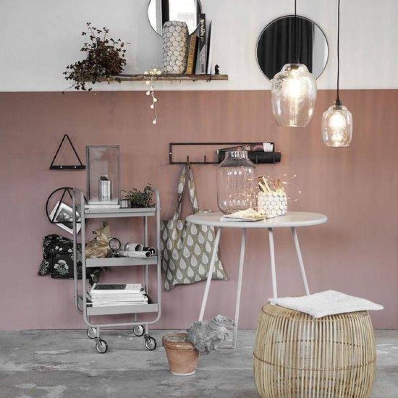 Uitlaat okrogelno 40cm ogledalo Reflektion mat železo/črna - House Doctor za dnevno sobo Fk0201