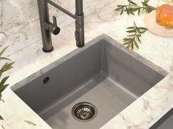Graniteland Solo Granit siva Podgradnja pomivalnega korita 535x400 mm z RVS čepom 1208970634