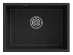 Graniteland Solo granitno belo pomivalno korito za spodnje vgradnjo 535x400 mm z nerjavečim jeklenim čepom 1208970635.