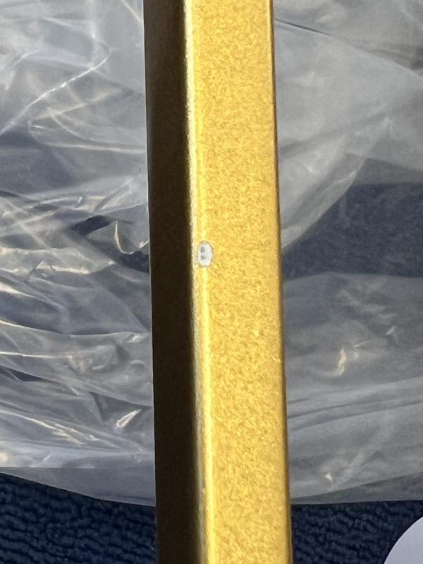 OUTLET Okvir Poškodovano Dekor Avelin viseča svetilka z zlatim pravokotnim okvirjem širine 80 cm 2287