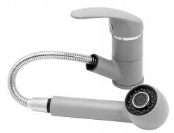 Graniteland Rhea kuhinjska armatura siva z izvlečno cevjo in ročno prho z dvojno funkcijo 1208970656