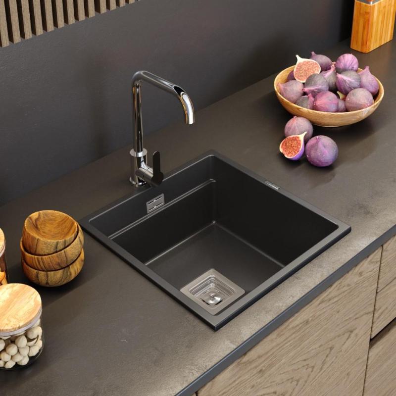 Graniteland Stellar Kuhinjska armatura Krom z vrtljivim izlivom 1208970667