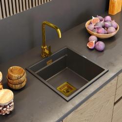 Graniteland Stellar Kuhinjska armatura Zlata z vrtljivim izlivom 1208970673