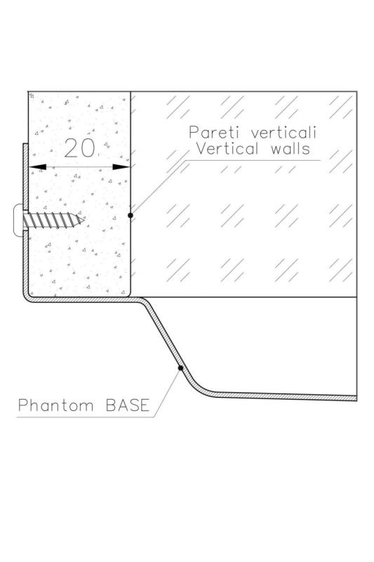 Foster Phantom Base RVS Podnožje Plošča Delovna Površina Pomivalno Korito 50x40cm za Vgradnjo v Keramiko naravni kamen in Solidsurface debelina 20mm 1208970717