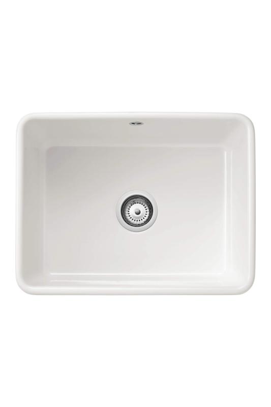 Ausmann Ceramic Mira Keramično Belo Pomivalno Korito - Podpultno in Polpultno 590 x 458 mm z Inox Čepom 1208970733