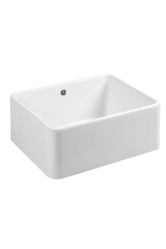 Ausmann Ceramic Mira Keramično Belo Pomivalno Korito - Podpultno in Polpultno 590 x 458 mm z Inox Čepom 1208970733