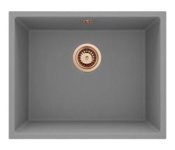 GraniteMy Univerzalno Granitno Sivo Korito 50x40 cm Nadgradnja, Vgradnja in Ravninska vgradnja s Bakreno Vtičnico 1208970761