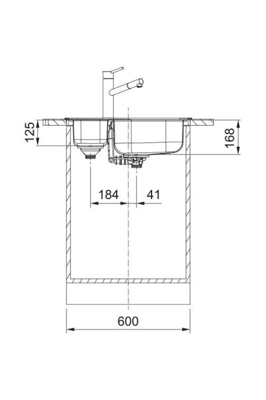 Franke Spark SKX 660 1,5 RVS Pomivalno korito, reverzibilno Vgradnja 62x49cm 101.0714.455