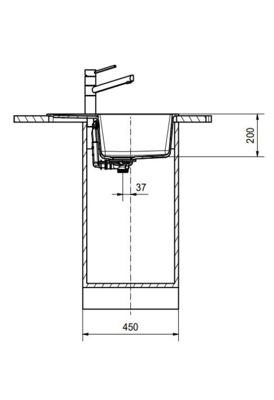Franke Maris MRG 611-62 Fragranite Mat Črno Korito 62 x 50 cm Nadgradnja z Odcejalnikom 114.0628.964