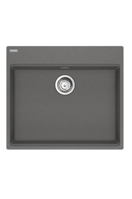 Franke Maris MRG 610-60 Care Fragranite Stone siva plitka invalidska pomivalna korita 635 x 559 mm vgradnja z luknjo za pipo 114.0729.486