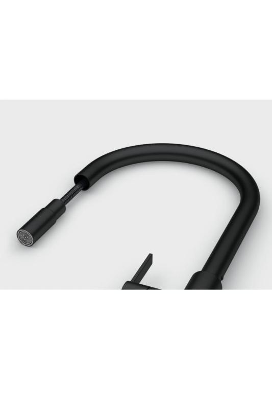 Franke Maris Slim J Kuhinjska pipa Črna z Izvlečnim Izlivom 115.0728.389