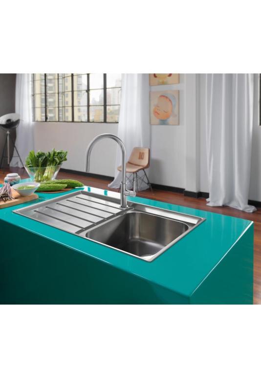 Franke Maris Slim J Kuhinjska pipa Krom z Izklopno Iztočno 115.0728.388