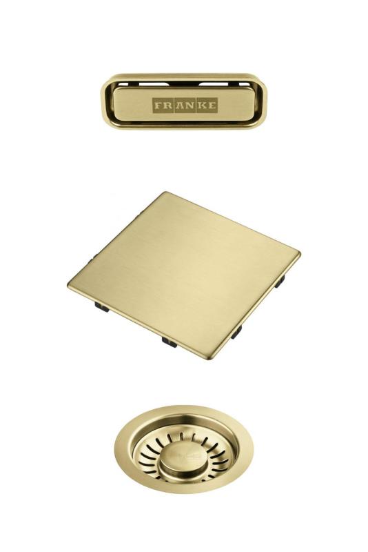 Franke Kubus 2.0 barvni set Odtočni set Zlato 1208970836