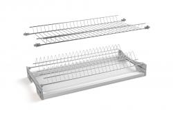 Drainer GTV BASIC 1, dve ravni, omara 700, za plošče debeline 16 - 18 mm, 1x predal, krom