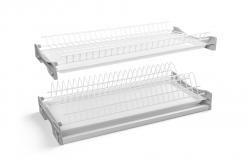 Drainer GTV BASIC 3, dve ravni, omara 400, za 16 - 18 mm plošče, 2x predal, bela