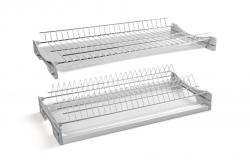 Drainer GTV BASIC 3, dve ravni, omara 600, za plošče debeline 16 - 18 mm, 2x predal, krom.