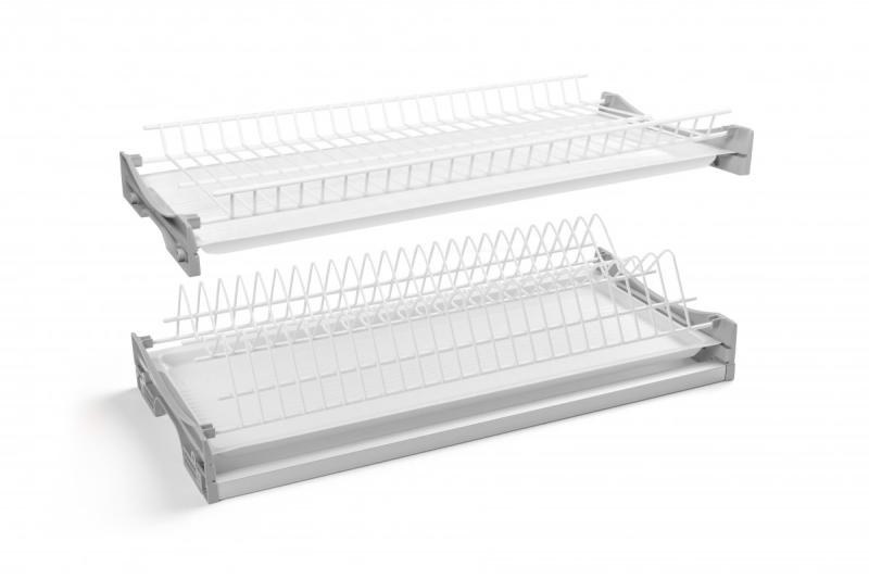 Drainer GTV BASIC 3, dve ravni, omara 800, za plošče 16 - 18 mm, 2x predal, bela