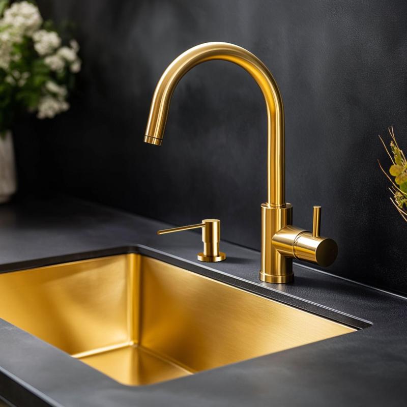 Ausmann Lirio Vgradni dozirnik za milo Zlata barva, polnjenje od zgoraj 1208971199