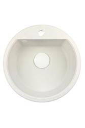 GranitniGranitni Bremen krožno granitno korito 43 cm bele nadgradnje in podgradnje z luknjo za pipo in belim čepom 1208971221