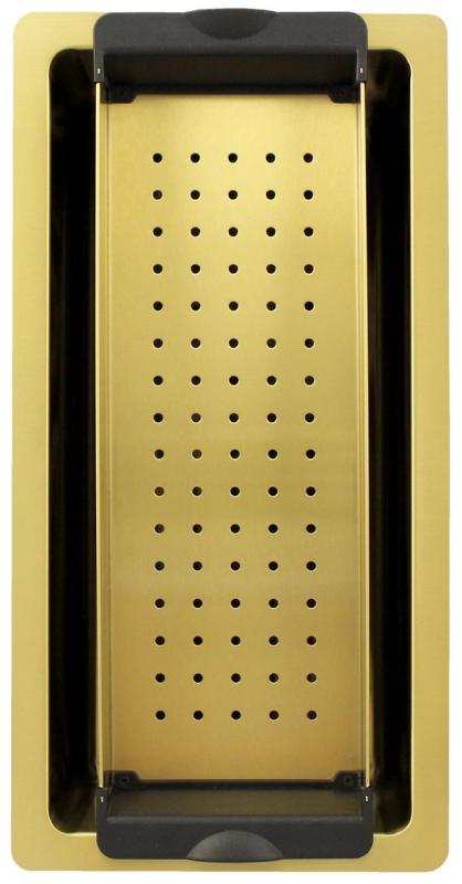 Pure.Sink Exclusivo majhno zlato korito 18x40 cm 10mm polmer podgradnja, ravna vgradnja in nadgradnja PEX1840-60