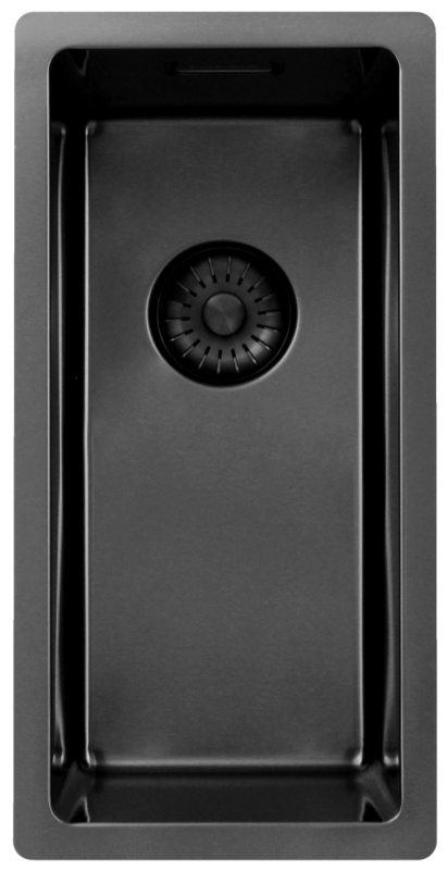 Pure.Sink Exclusivo Gun metal majhno korito 18x40 cm 10mm polmer podgradnja, ravna gradnja in nadgradnja PEX1840-61