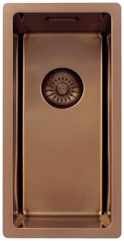 Pure.Sink Exclusivo majhno bakreno korito 18x40 cm 10mm polmer podgradnja, vgradnja in nadgradnja PEX1840-62