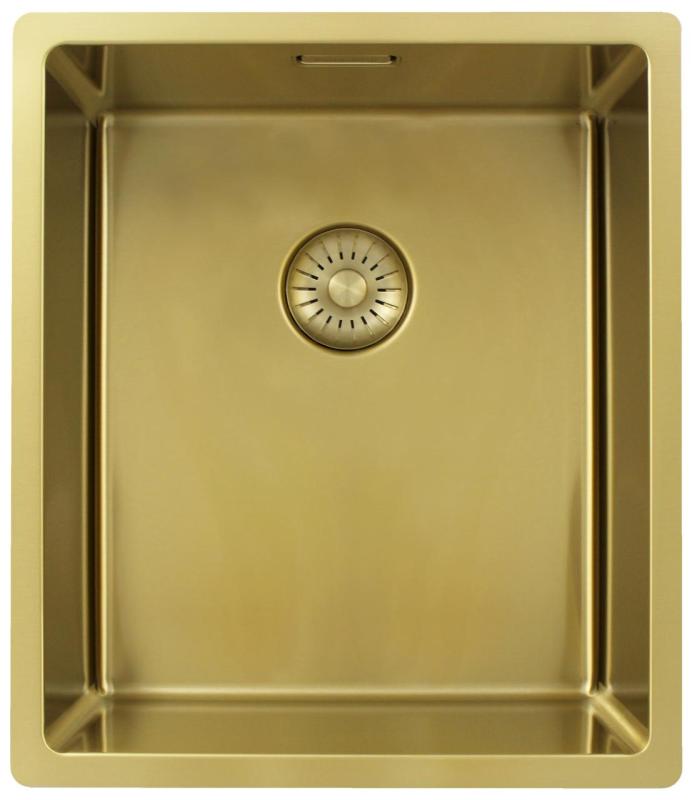Pure.Sink Exclusivo Zlato korito 34x40 cm 10mm radij podgradnja, ravna gradnja in nadgradnja PEX3440-60