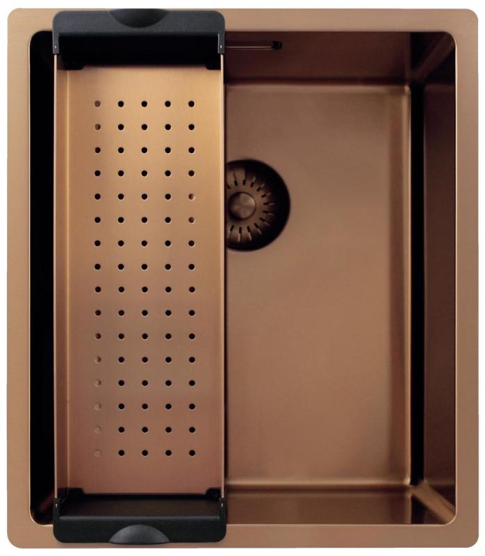 Pure.Sink Exclusivo Bakrena pomivalna korita 34x40 cm 10mm radij podgradnja, vgradnja in nadgradnja PEX3440-62