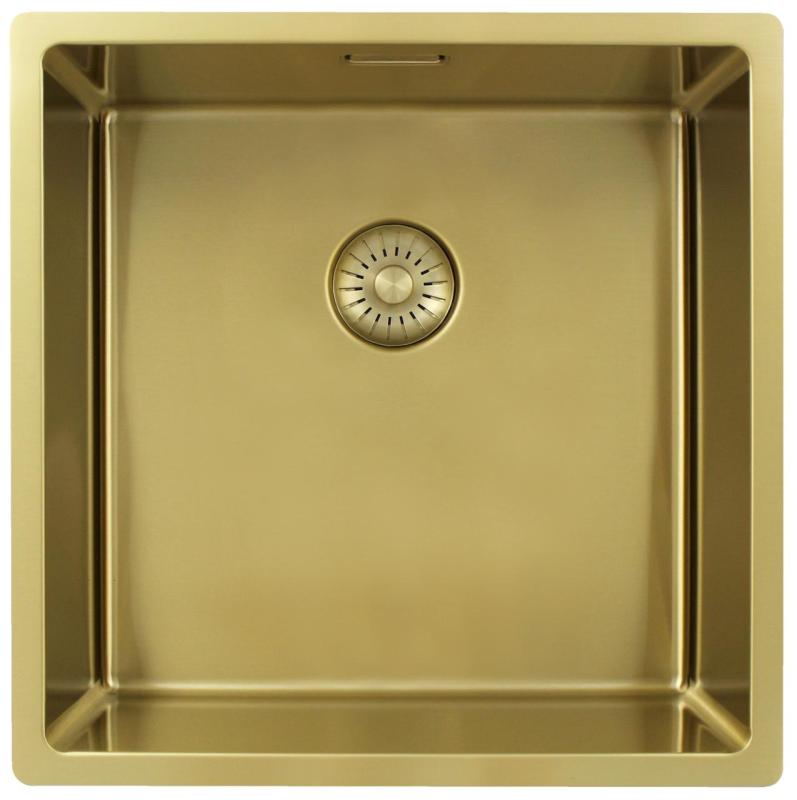 Pure.Sink Exclusivo Zlato korito 40x40 cm 10mm radius podgradnja, ravna gradnja in nadgradnja PEX4040-60