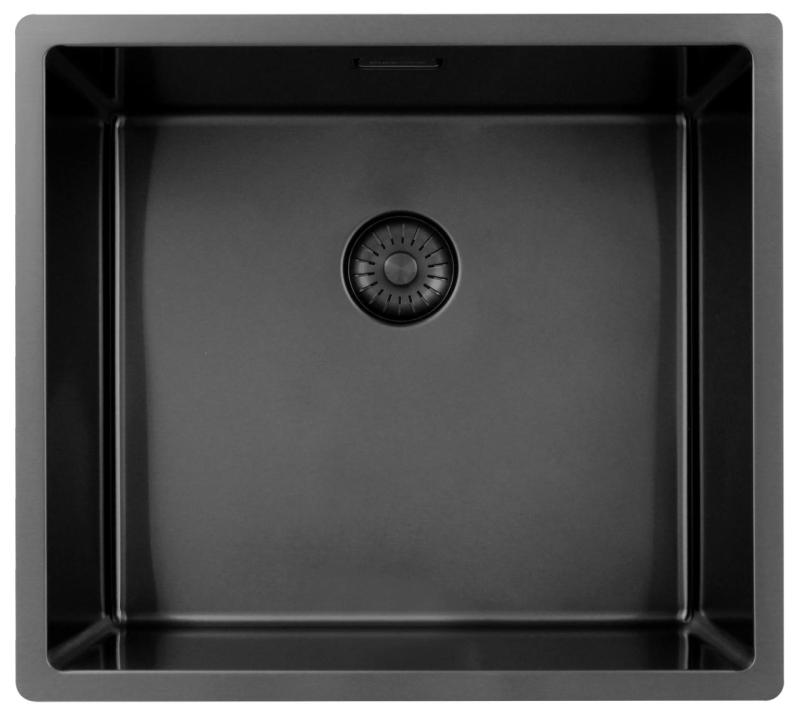 Pure.Sink Exclusivo Gun metal umivalnik 45x40 cm 10mm radij podgradnja, ravna gradnja in nadgradnja PEX4540-61