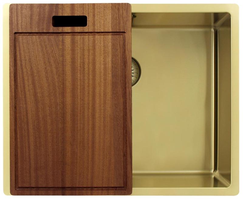 Pure.Sink Exclusivo Zlato pomivalno korito 50x40 cm 10mm polmer podgradnje, ravne gradnje in nadgradnje PEX5040-60